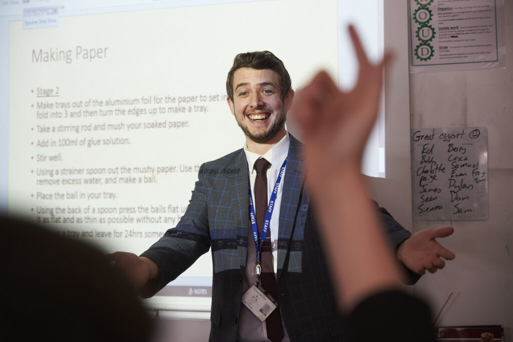 JTSCITT teacher trainee teaching a classroom of students